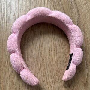 Pink Padded Headband - Soft Scalloped Design